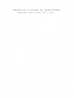 Exception: A Script By Jared Givens