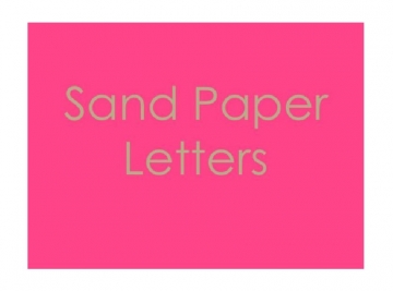 Montessori Sandpaper Letters - The Book