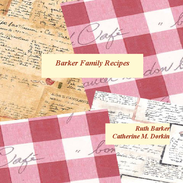 Barker Family Recipes 