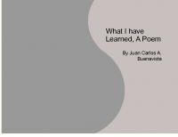 What I have Learned (Module 1)