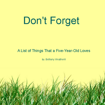 Don't Forget