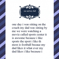 me and my dad