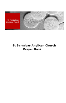 St Barnabas Anglican Church Prayer Book
