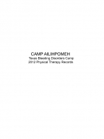 2012 Physical Therapy Records: Camp Ailihpomeh
