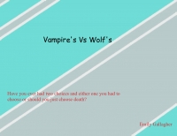 Vampire's Vs Wolf's