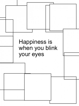Happiness is when you blink your eyes