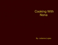 Cooking With Nona