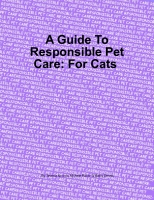 A Guide To Responsible Pet Care: For Cats