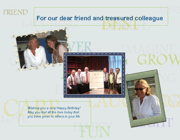 To our dear friend and colleague KB