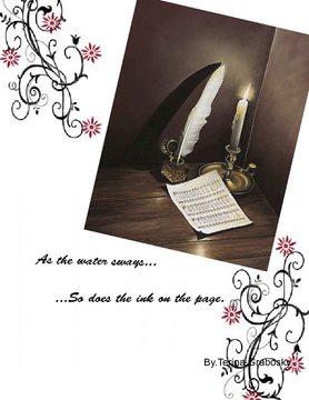 As the water sways...So does the ink on the page.