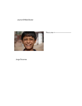 The Journal Of Bob Dacter