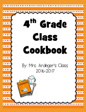 4th Grade Cookbook 2017