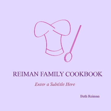 Reiman family cookbook