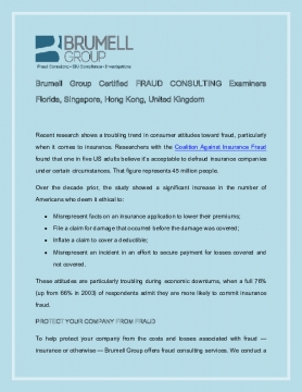Brumell Group Certified FRAUD CONSULTING Examiners Florida, Singapore, Hong Kong, United Kingdom
