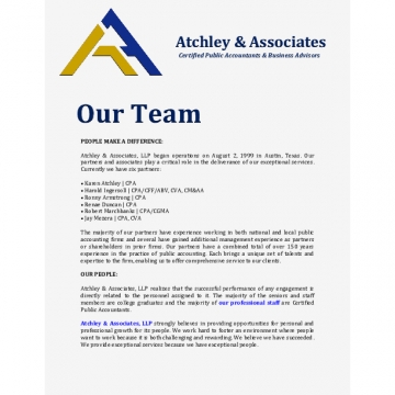 Atchley & Associates LLP: Our Team