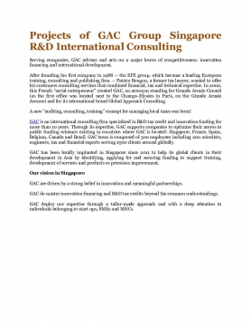 Projects of GAC Group Singapore R&D International Consulting