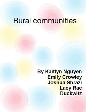 Rural communities