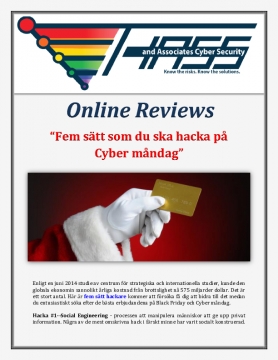 Hass & Associates Online Reviews: Fem satt som du ska hacka pa Cyber mandag