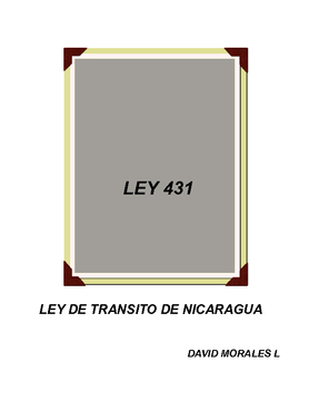 LEY DE TRANSITO  DE NICARAGUA