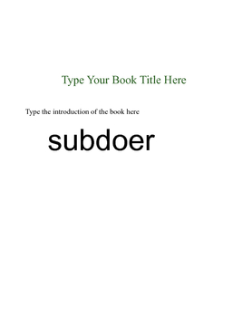 subdoer