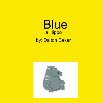 Blue a hippo