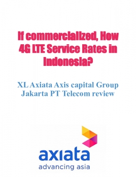 If commercialized, How 4G LTE Service Rates in Indonesia?