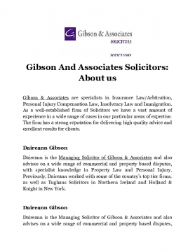 Gibson And Associates Solicitors: About Us