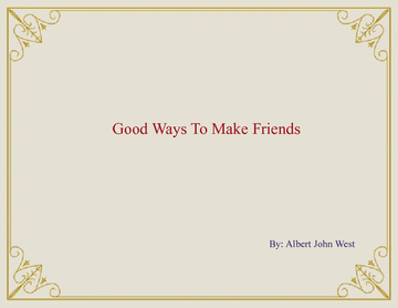 Good Ways To Make Friends
