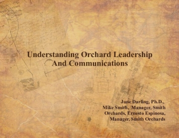 Understanding Orchard Leadership and Communications