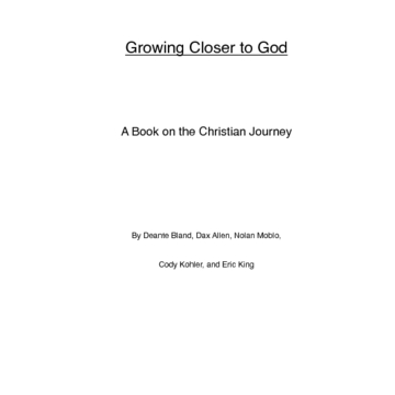 Growing Closer to God