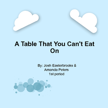A Table That You Can't Eat On