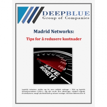 Deep Blue Group of Company Madrid Networks: Tips for å redusere kostnader