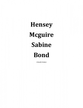 Hensey Mcguire Sabine Bond