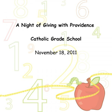 A Night of Giving with Providence Catholic Grade School