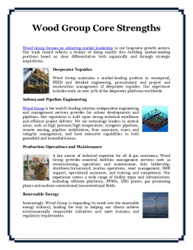 Wood Group Core Strengths