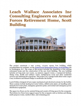 Leach Wallace Associates Inc Consulting Engineers on Armed Forces Retirement Home, Scott Building
