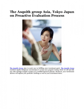 The Asquith group Asia, Tokyo Japan on Proactive Evaluation Process
