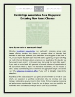 Cambridge Associates Asia Singapore