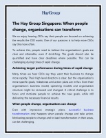 The Hay Group Singapore   When people ch