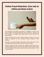 Online Fraud Detection