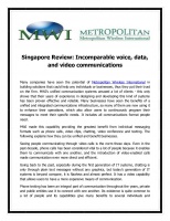 Singapore Review: Incomparable voice