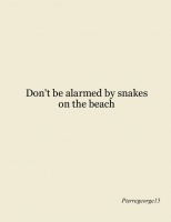 Don't be alarmed by snakes on the beach