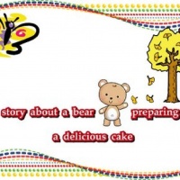 Teddy bear preparing A Cake