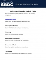 Galveston Financial Capital: FAQs