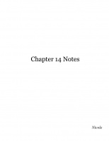 Chapter 14 Notes
