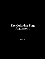 The Coloring Page Argument 