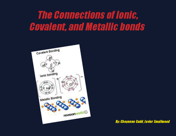 The connections of ionic, covalent, and mettalic bonds