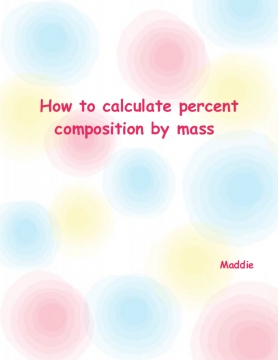 How to calculate percent composition by mass