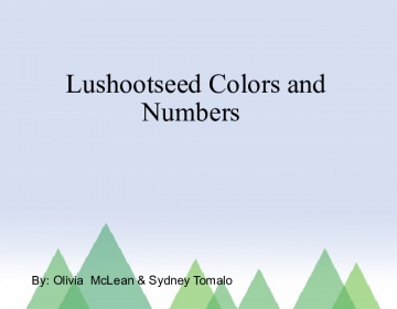 Lushootseed colors and numbers