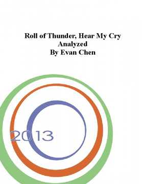 Roll of Thunder, Hear My Cry Analyzed by Evan Chen